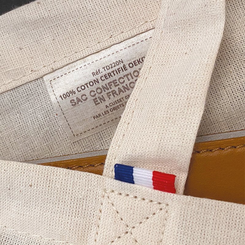 Tote bag Made in France détail étiquette