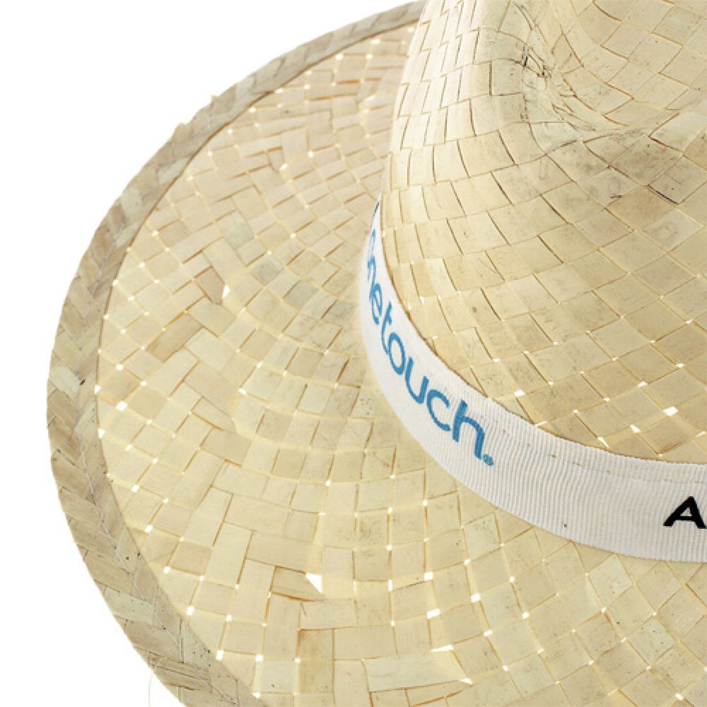 Chapeau Panama en paille blanche avec marquage détail