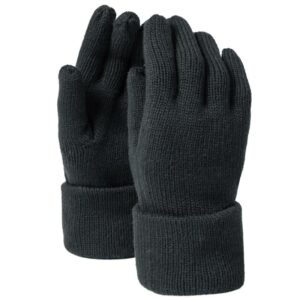 gants tricotés noirs