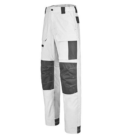 Pantalon de travail Stretch Blanc/Noir