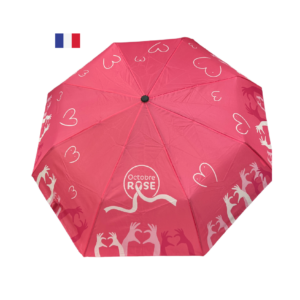 parapluie pliable, made in France, octobre rose