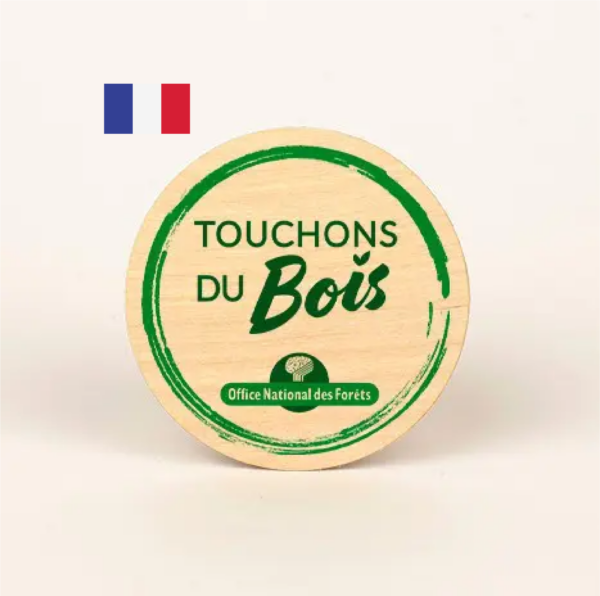 Sticker en bois made in France, octobre rose